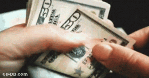 Person Counting Money GIF