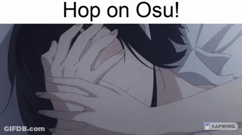 Person Covering Eyes Saying Hop On Osu GIF