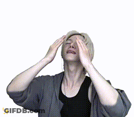 Person Covering Eyes With T GIF