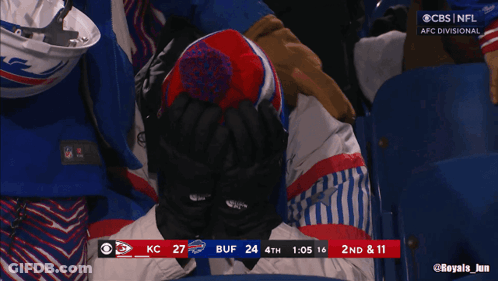 Person Covering Face Watching Bills Vs Chiefs GIF