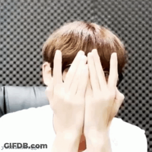Person Covering Face With Hands Saying Yuchansnugget GIF