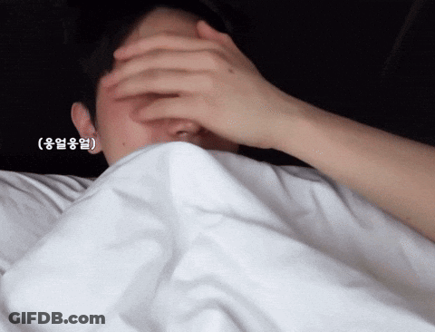Person Covering Face With White Blanket With Asian Writing GIF