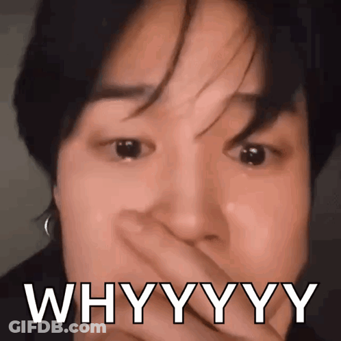 Person Covering Mouth With Why YY YY GIF