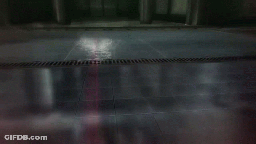 Person Crawling In Water Purple Background GIF