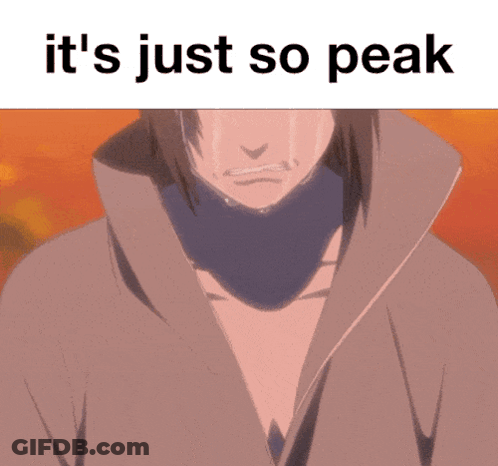 Person Crying Saying It's Just So Peak GIF