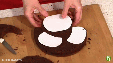 Person Cutting Cake With Knife GIF