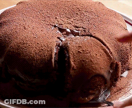 Person Cutting Chocolate Cake GIF