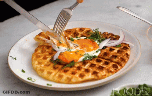 Person Cutting Food On Plate Saying Food52 GIF
