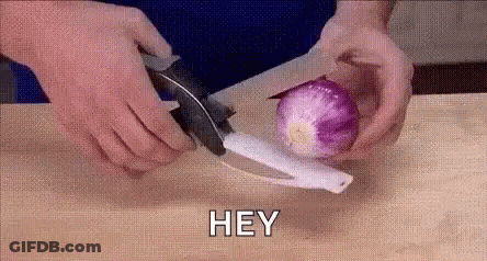 Person Cutting Onion GIF