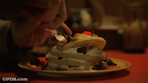Person Cutting Taco With Candy GIF