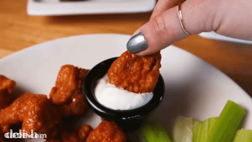 Person Dipping Chicken Nugget In Ranch GIF