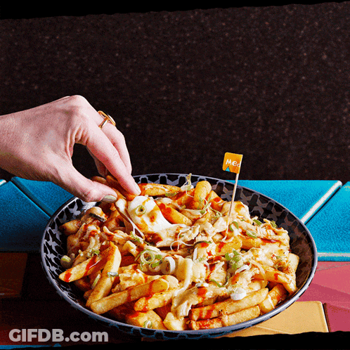 Person Dipping Fries In Bowl With M.O.A. Flag GIF