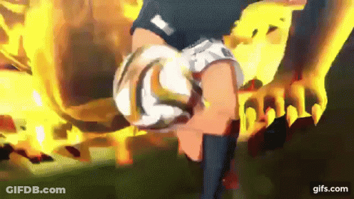 Person Doing Handstand With Soccer Ball And Fire GIF