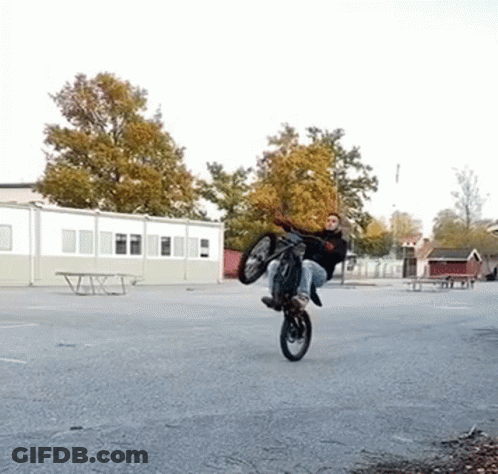 Person Doing Trick On Motorcycle GIF