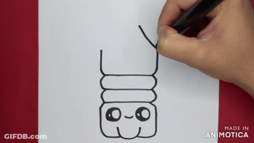 Person Drawing Cartoon Character Made In Animatica GIF