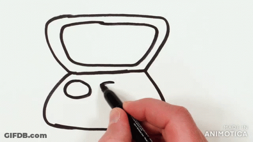Person Drawing Makeup Palette With Black Marker GIF