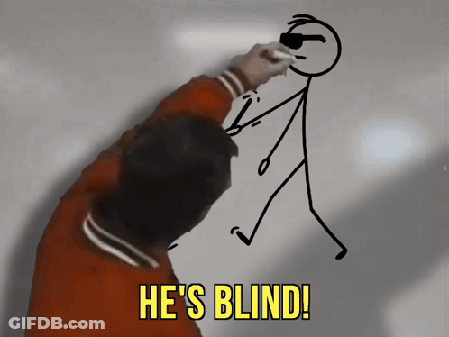 Person Drawing Stick Figure Blind GIF