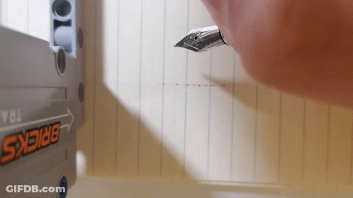 Person Drawing With Fountain Pen GIF