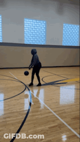 Person Dribbling Basketball GIF