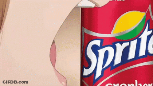 Person Drinking Can Of Sprite GIF