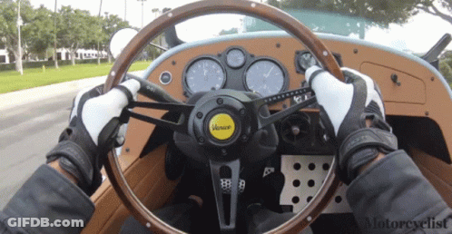 Person Driving Vehicle Saying Voyage GIF