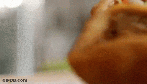 Person Eating Burger Close Up GIF