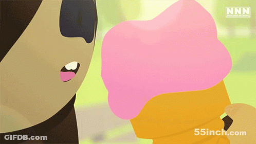 Person Eating Ice Cream Cone GIF