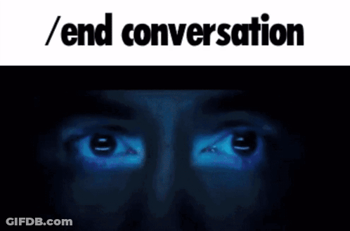 Person Face Saying End Conversation GIF