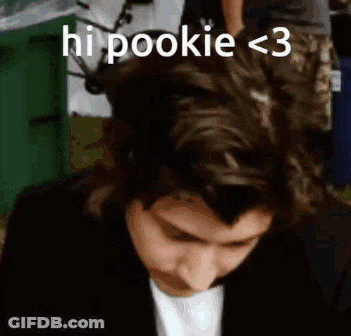Person Face Saying Hi Pookie <3 GIF