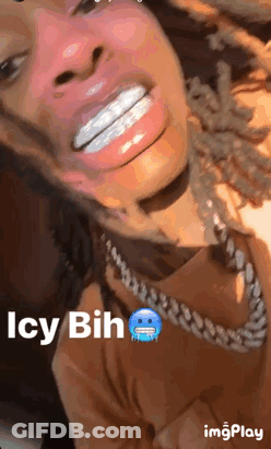 Person Face Saying Icy Bih GIF