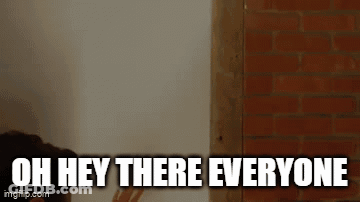 Person Facing Brick Wall Saying Oh Hey There Everyone GIF