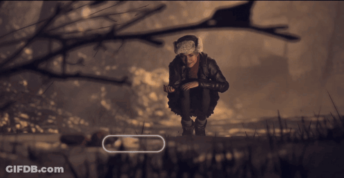 Person Feeding Squirrel In Snow With Loading Bar GIF