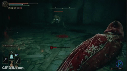 Person Fighting Monster Video Game GIF