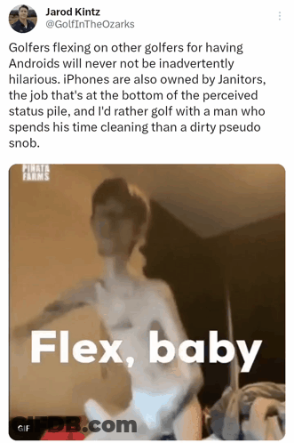 Person Flexing On Another GIF