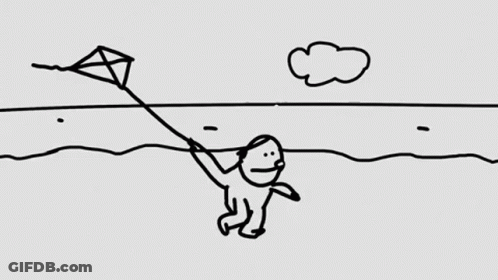 Person Flying Kite GIF