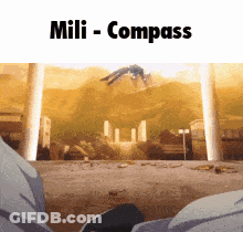 Person Flying Mili Compass GIF