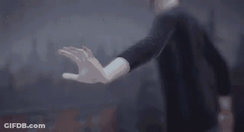 Person Flying Over Building GIF