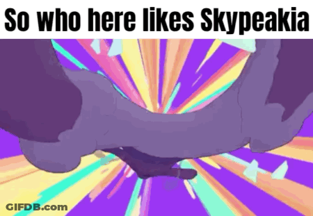 Person Flying Through Air With Skypeaksia GIF