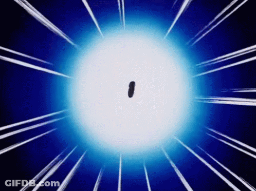 Person Flying Through Blue Light With White Lines GIF