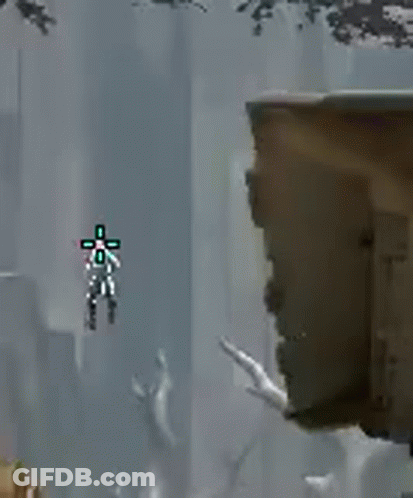 Person Flying With Crosshair In Video Game GIF