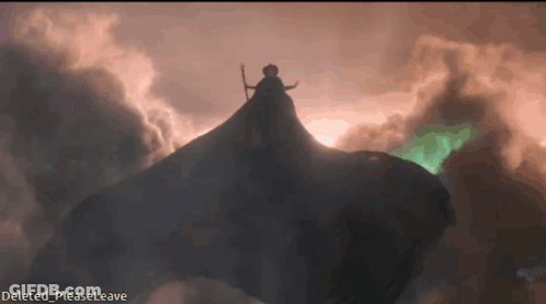 Person Flying With Deleted Please Leave GIF