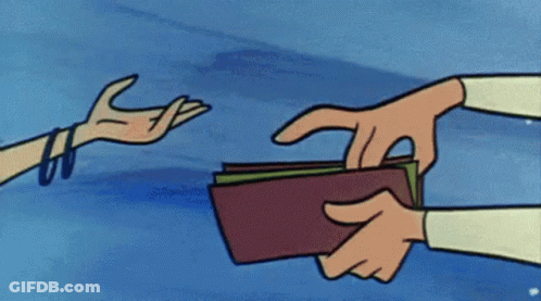 Person Handing Wallet With Money GIF