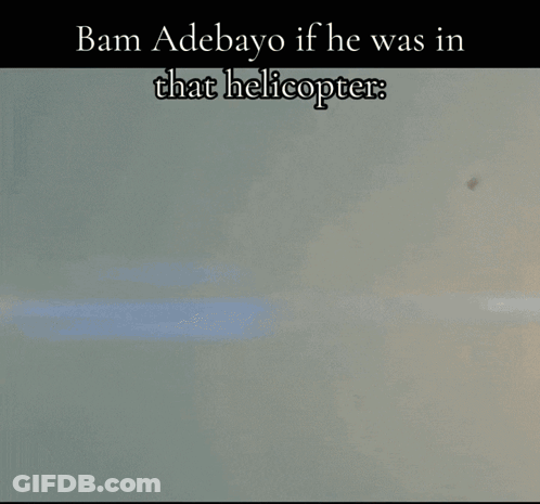 Person Hanging From Pole Bam Adebayo Helicopter GIF