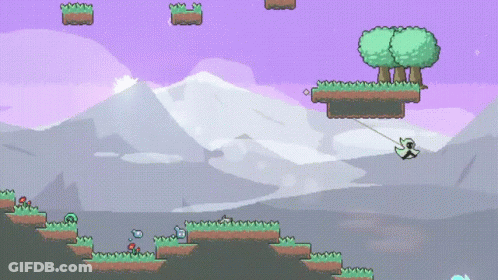 Person Hanging From Rope GIF