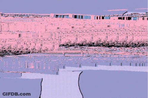 Person Head With Pink And Blue Background GIF