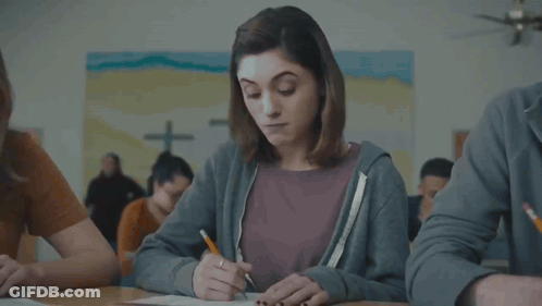 Person Highlighting Graceful With Pencil GIF