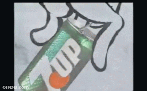 Person Holding 7 Up Can GIF