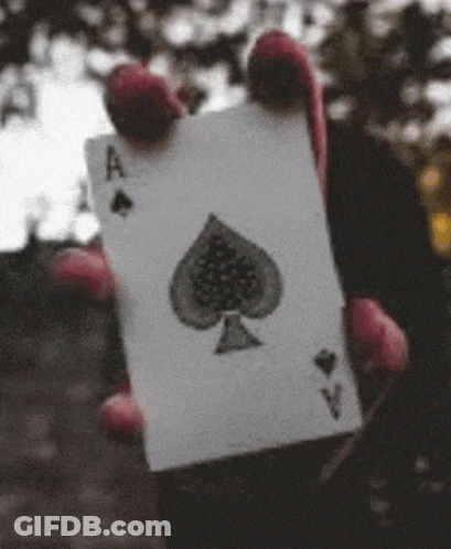 Person Holding Ace Of Spades GIF