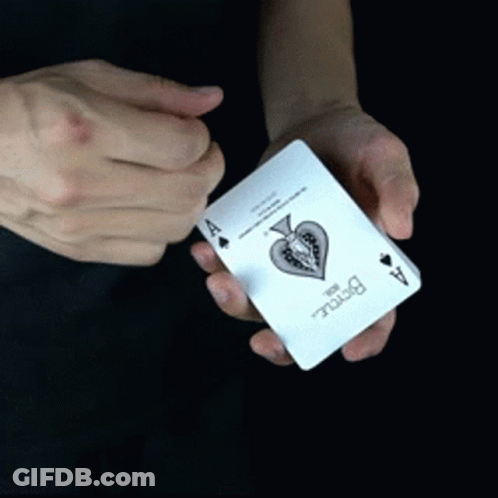 Person Holding Ace Of Spades GIF