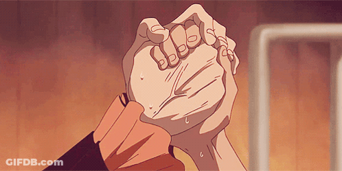 Person Holding Another's Hand Cartoon GIF